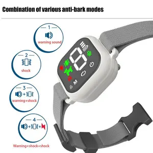 Automatic Anti Barking Dog Collar Barkproof Collars Bark Stopper With Digital Display USB Rechargeable Training Collar For Dogs