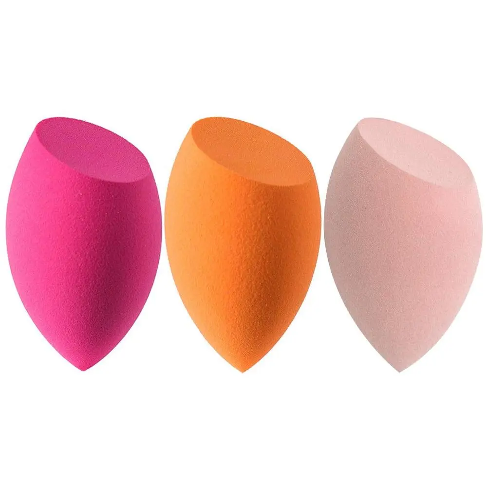 3pcs - Multi-colored Makeup Sponges set for Dry & Wet Use - Foundation Blending Sponge for Concealer Blush Powder, Multi-color Blender Sponges
