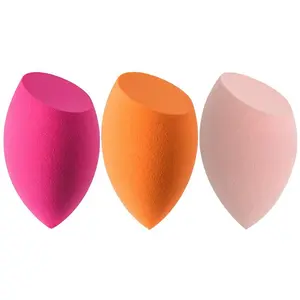 3pcs - Multi-colored Makeup Sponges set for Dry & Wet Use - Foundation Blending Sponge for Concealer Blush Powder, Multi-color Blender Sponges