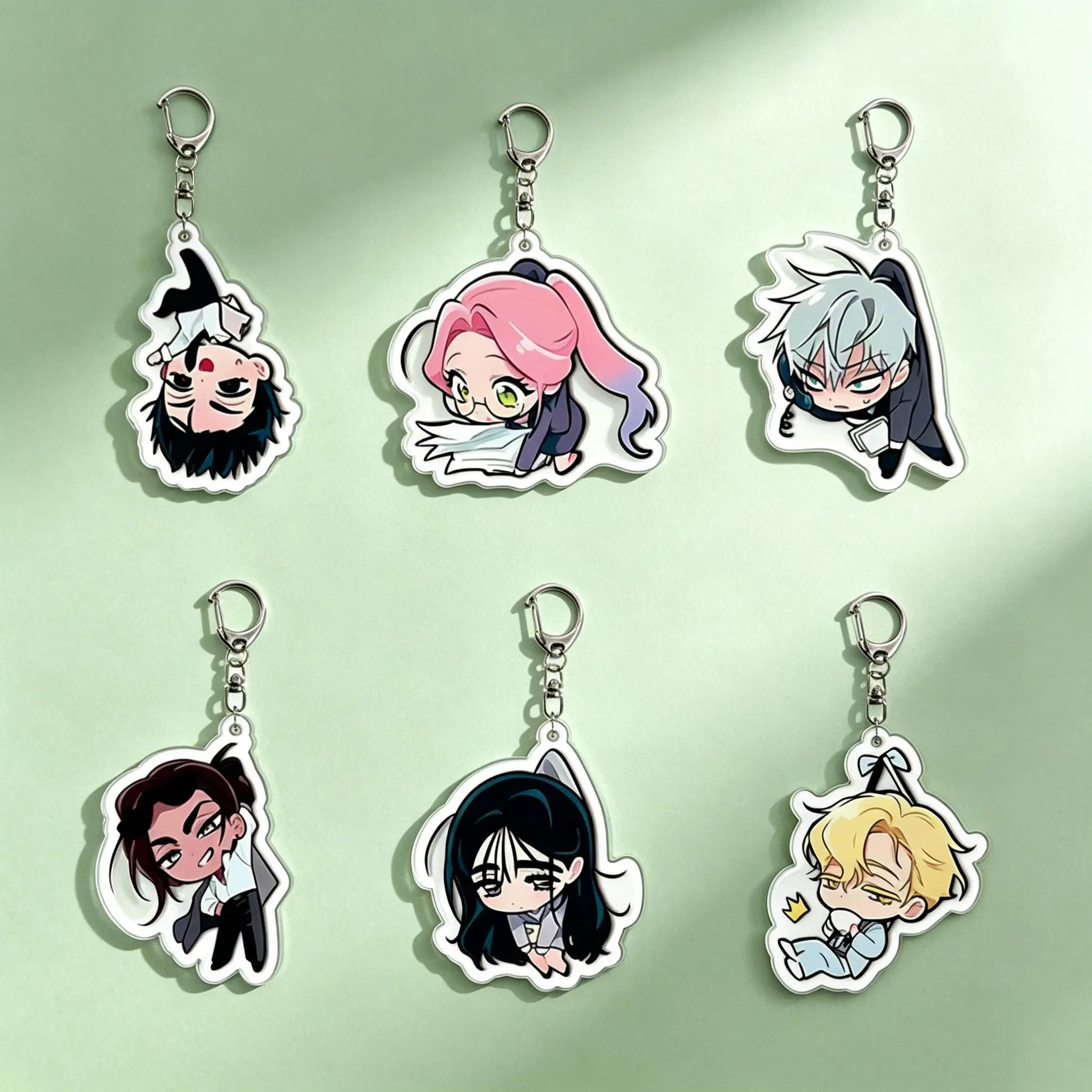 Alien Stage Acrylic Keychains – Double Sided Clear Game Character Charm, Rhythm Game Fan Gift Ornament