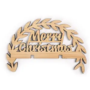 Floratrel Christmas Modular Trellis Topper - Bamboo 'Merry Christmas' Design with Connectors for Festive Outdoor Decor