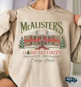 Vintage Mccallisters Home Security Sweater, Home Alone Kevin Christmas Sweater, Funny Merry Xmas Movie Hoodies, Holiday Crewneck