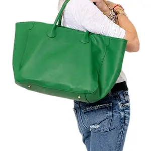 Green Vegan Leather Pebble Tote Green Vegan Leather Pebble Tote