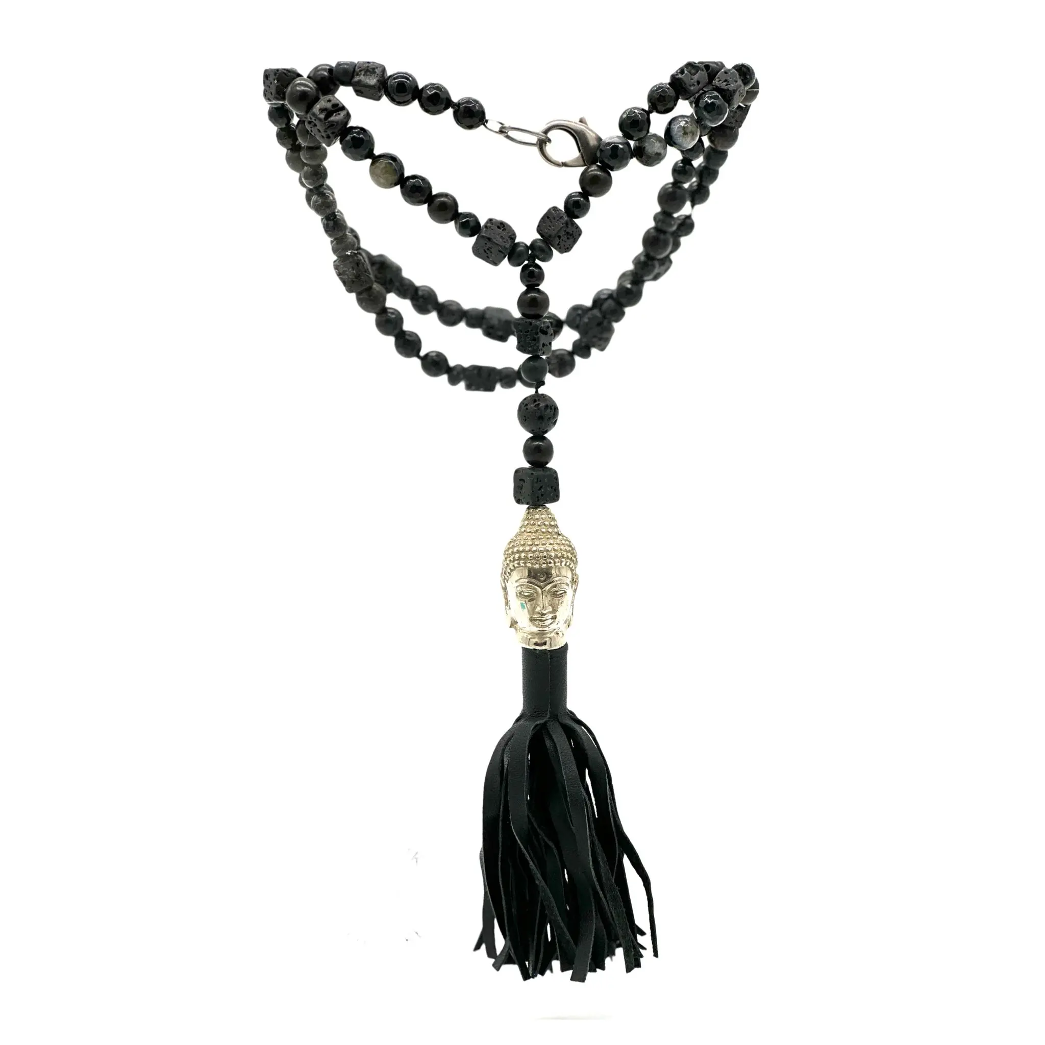 Hipchik Beaded Necklace with Face Buddha