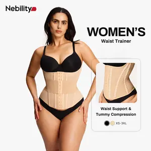 【LIVE】Nebility Women's Waist Trainer Belt with Built-in Steel Frame Double Wrap Waist Cincher Trimmer Ab Belt Tummy Control Body Shaper Firm Compression Shaping Basic Shapewear Tummy Wrap Waist Trainer Womenswear