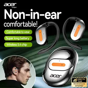 Acer OHR502 Bone Conduction Wireless Wireless Earbuds - New Model Over-Ear Design headset, Long Battery Life, Enhanced Audio Experience for Active Use gaming headset fast charge Electronic Headphone Pink