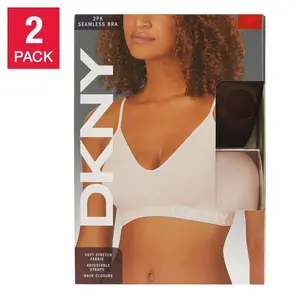 DKNY Small A/B Bra T-shirt Seamless All Day Stretch Adjustable Hook Eye 2-Pack