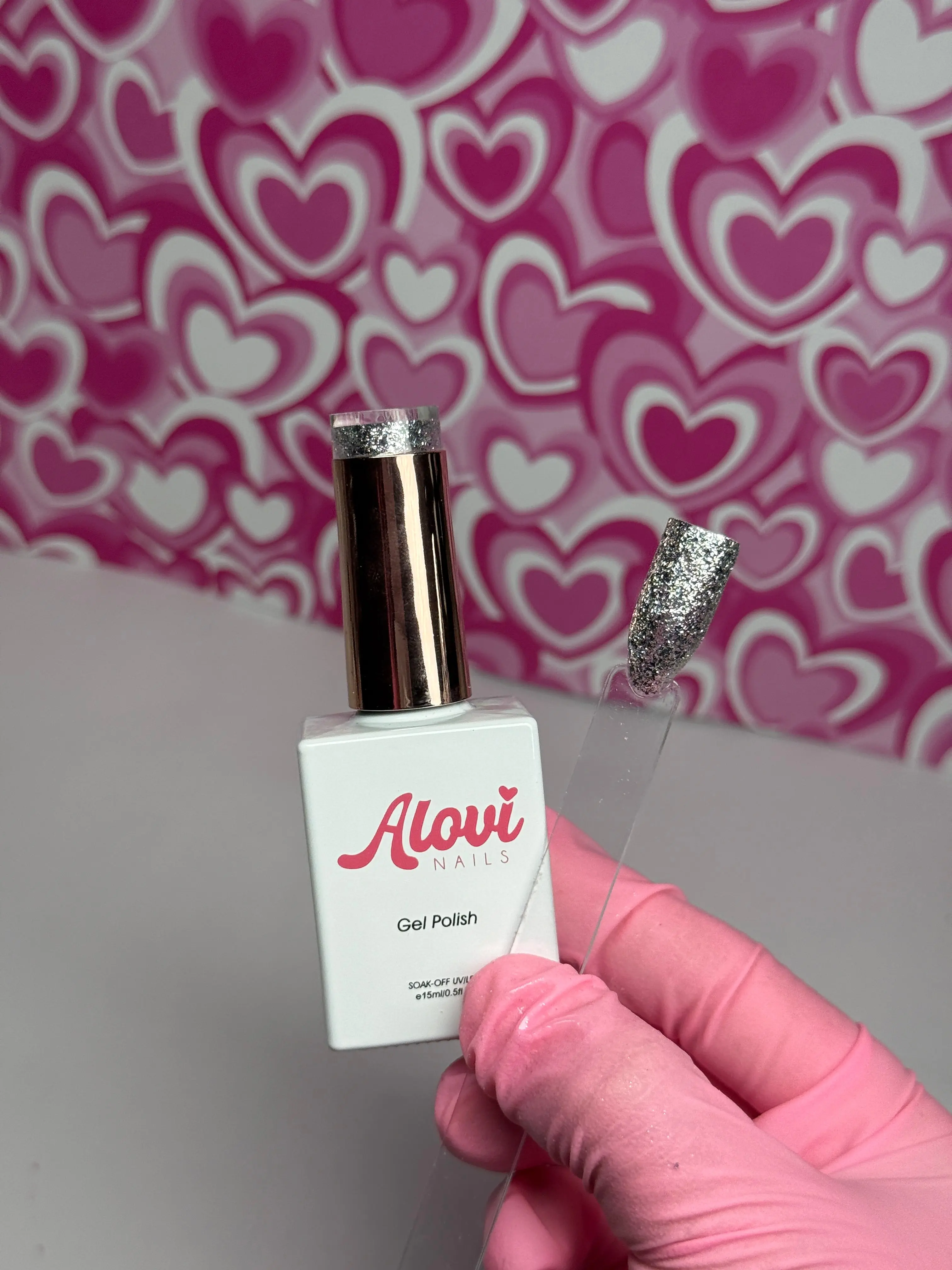 Alovi Nails Gel Polish 024 - Silver Glitter