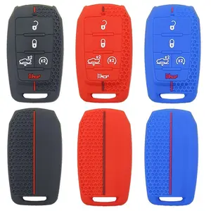 Luxury Silicone Car Key Cover, Shockproof and Scratch-Resistant, Fits Dodge Durango, RAM, Chrysler, Easy Installation, No Signal Interference