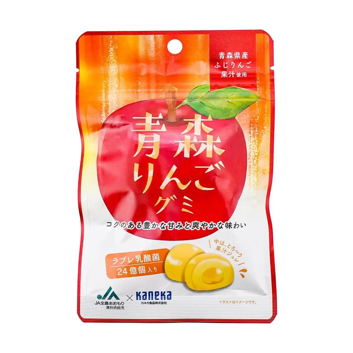 KANEKA Japan Aomori Fuji Apple Lactobacillus Soft Gummies 40g - Gut Health Probiotic Candy