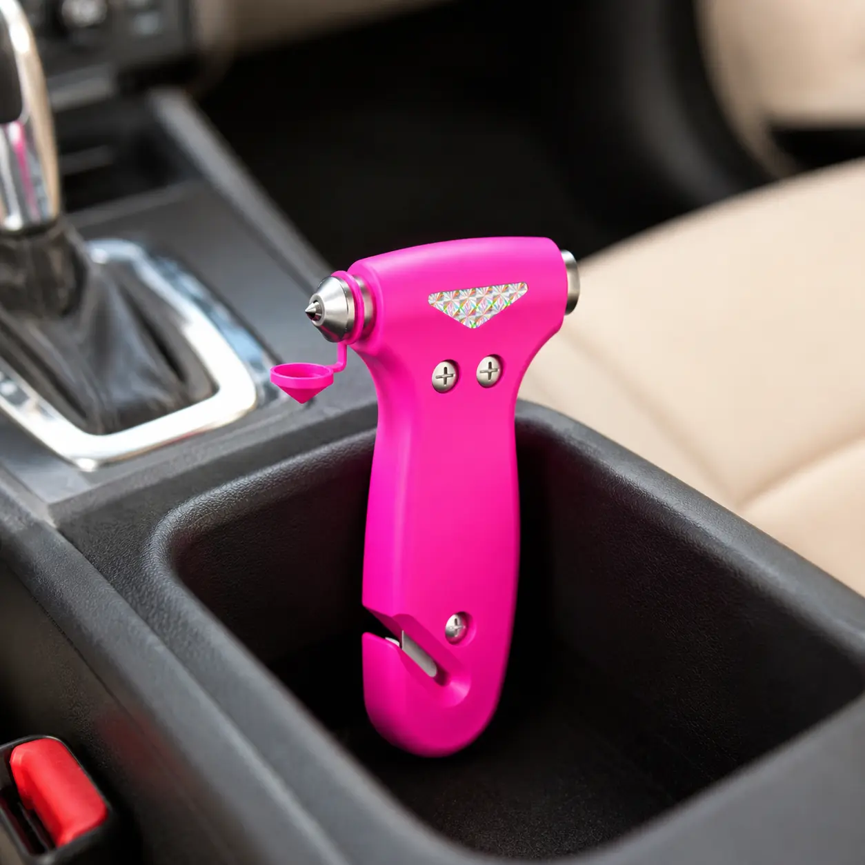 3-in-1 Car Window Breaker Safety Hammer - Car Accessories with Seat Belt Cutter, Emergency Escape Tool for Families, Ideal Safety Gift