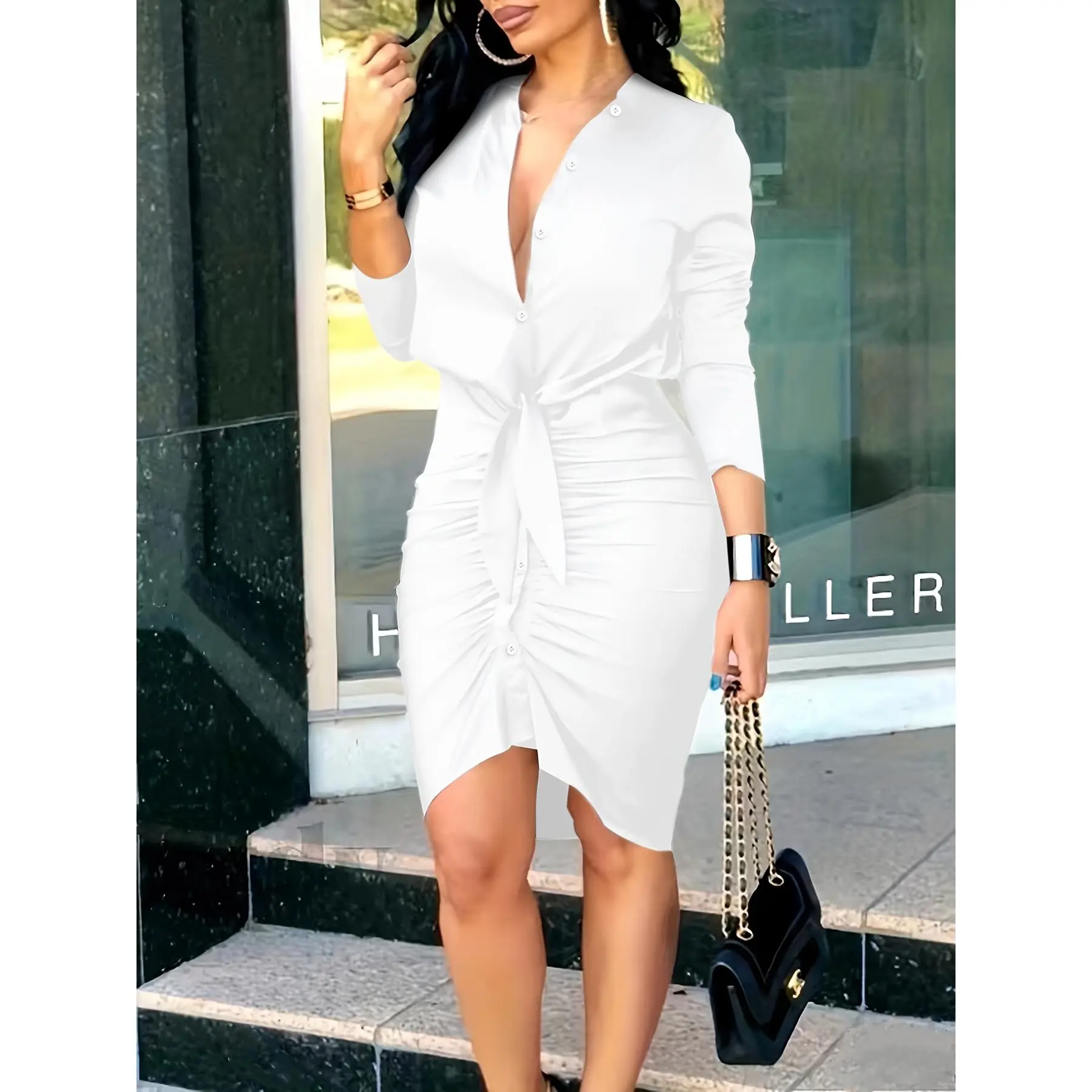 cut out bandage dress Jazmine” Crystal Flower Cutout White – shopbyraya hugging dress with a 雪纺蕾丝婚纱 BIBA Boho India Western Size:EU 37 / US 6.5-7