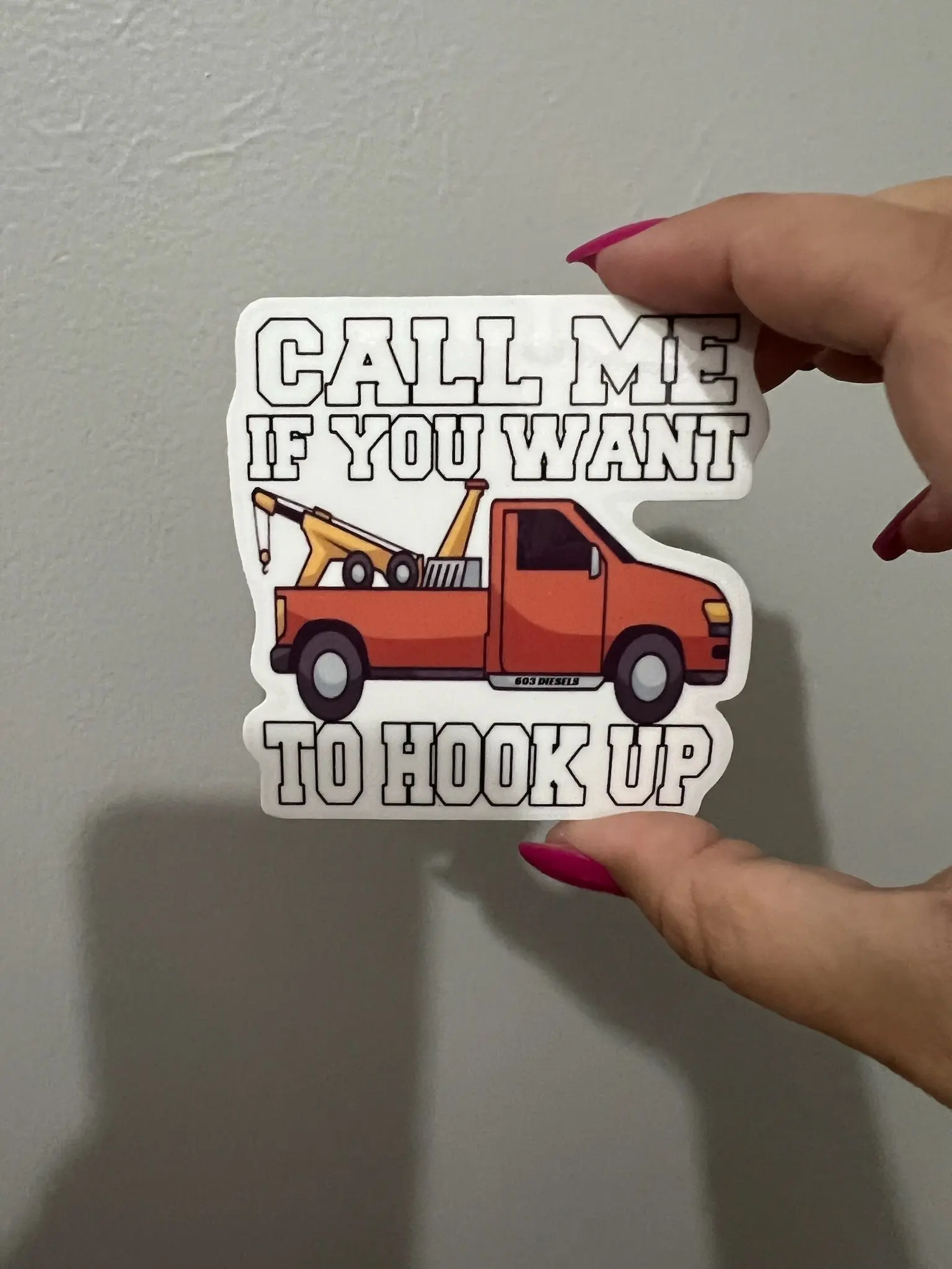 TOW HOOKUP STICKER - 60
