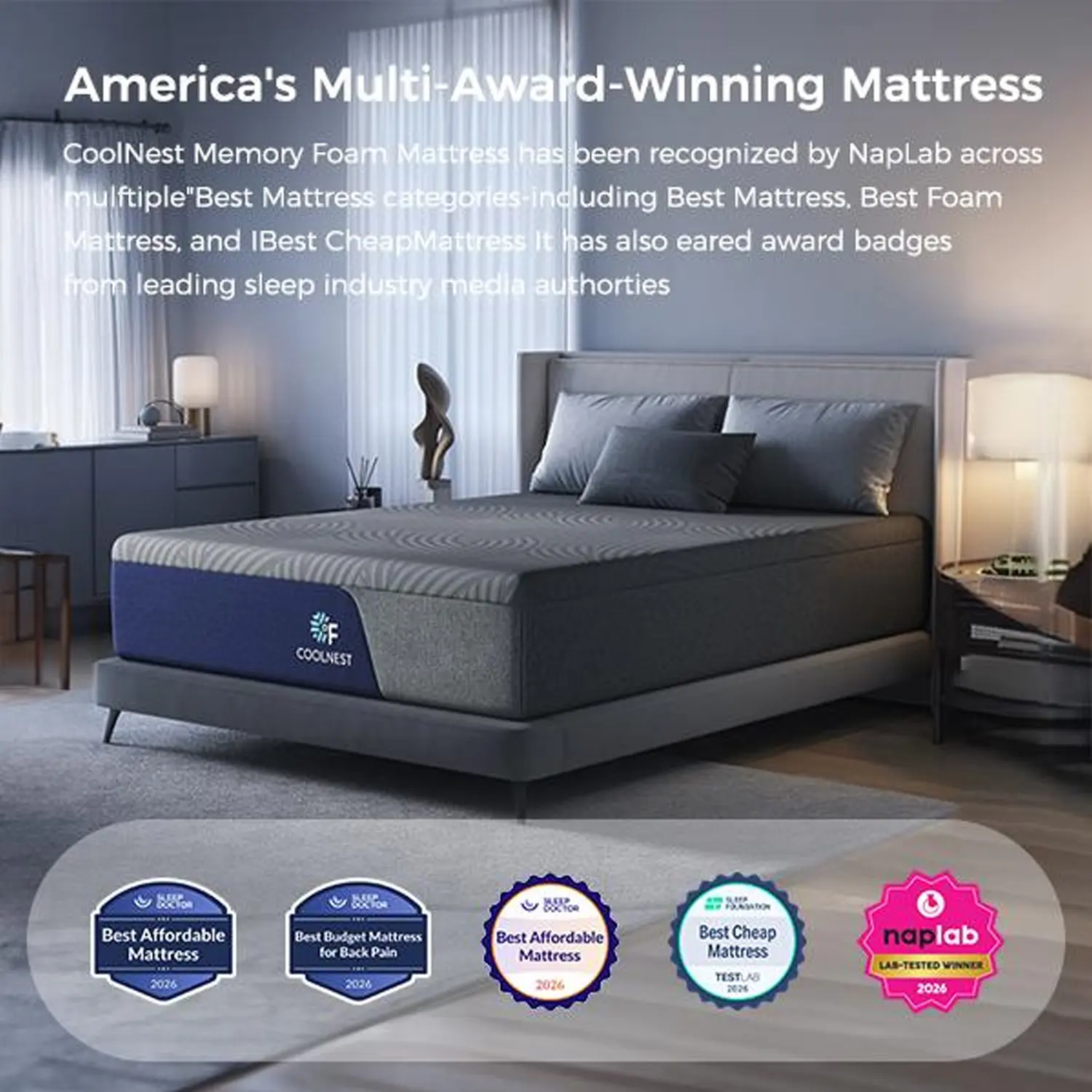 "Weightless Cooling Mattress for Heavy Users - 5-Zone Support & 8°C Cooler",Fiberglass-Free Sleep Experience Temperature Regulation, DealsForYouDays