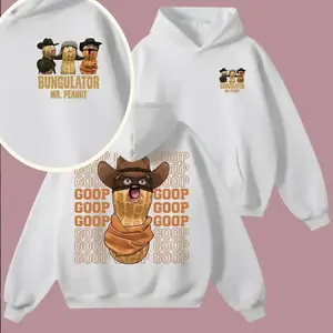 Bungulator Mr Peanut Goop Hoodie, Funny Gamer Meme Graphic Sweatshirt, ARC Raiders Inspired Fan Art Streetwear, Unisex Heavy Blend Pullover Gift