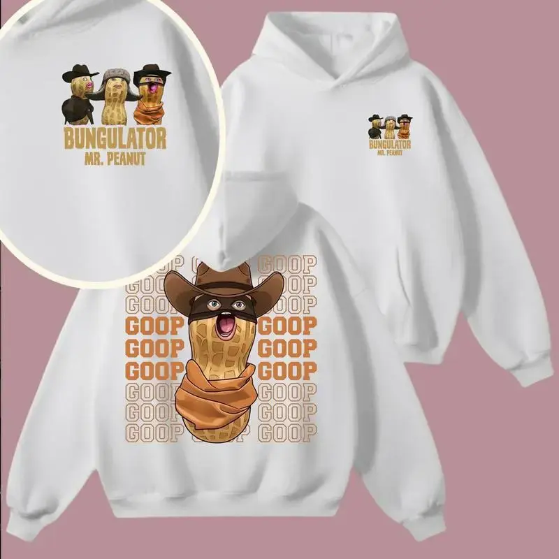 Bungulator Mr Peanut Goop Hoodie, Funny Gamer Meme Graphic Sweatshirt, ARC Raiders Inspired Fan Art Streetwear, Unisex Heavy Blend Pullover Gift