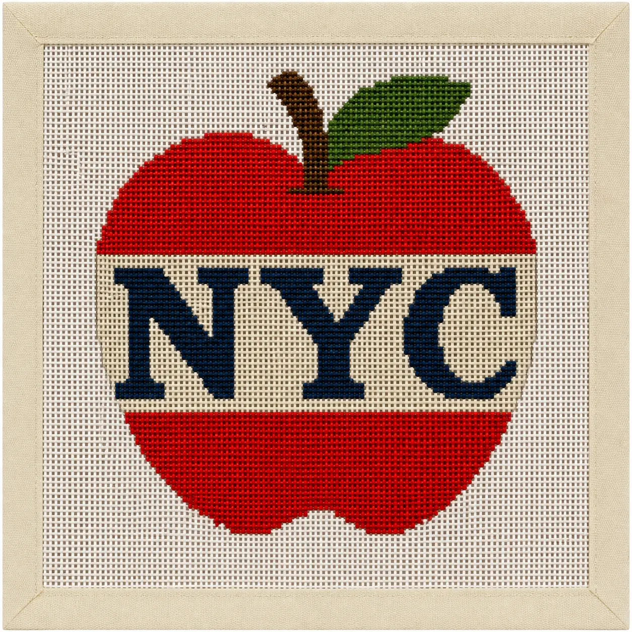 NYC Apple Printed Needlepoint Canvas