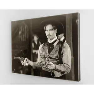Doc Holliday Val Kilmer Famous Gunfighter Original Painting Tombstone Arizona Movie Print Canvas Western Outlaw Old West Matte Artistic Wall Art