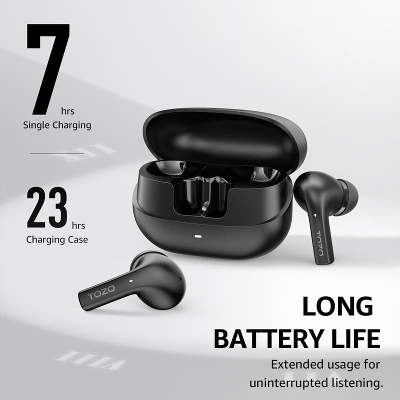 TOZO E2 Wireless Earbuds with Call Noise Cancellation, App Customize 32 EQs, 10mm Drivers with Powerful Bass, 30H Playtime, 2 Mics for Clear Calls, Bluetooth 5.3 Headphones, Comfort Fit in-Ear Headset FathersDayGift Audio Charging Electronic Chargeable TOZO E2 Wireless Earbuds with Call Noise Cancellation, App Customize 32 EQs, 10mm Drivers with Powerful Bass, 30H Playtime, 2 Mics for Clear Calls, Bluetooth 5.3 Headphones, Comfort Fit in-Ear Headset FathersDayGift Audio Charging Electronic Chargeable