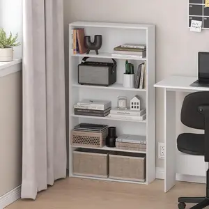 5-Tier Basic Cube Storage Bookshelf, 7x24x44 in Shelf Unit, Multi-Purpose Shelves for Living Room, Bedroom