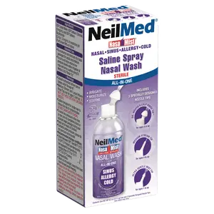 NeilMed NasaMist All-in-One Saline Spray Nasal Wash - Sterile, Isotonic, Preservative-Free, pH Balanced for Sinus Allergies & Dryness NeilMed NasaMist All-in-One Saline Spray Nasal Wash - Sterile, Isotonic, Preservative-Free, pH Balanced for Sinus Allergies & Dryness
