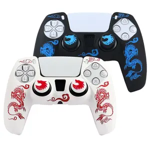 Silicone Protective Case Cover For Playstation 5 Controller Skin Gamepad Games Accessories For PS5 Control with Joystick Caps Console Accessory