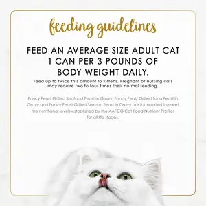 Fancy Feast Grilled Seafood Collection Wet Cat Food Variety Pack 3 oz Cans Pack of 24 for Adult Cats