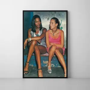 Kate Moss & Naomi Campbell Fashion Print: 90s Supermodel Photography