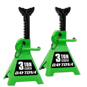 Daytona Green 3 Ton Heavy Duty Jack Stands with Chain for Secure Support