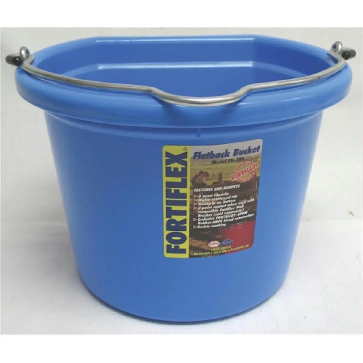 212 MAIN Flatback Bucket, Sky Blue (8-qt), Fortex Industries Inc FB-108 Container for Home Care Supplies, 8-Quart Size