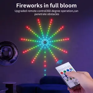 LED Firework Strip Lights, Smart RGBIC Fairy Lights with Remote & App Control, Music Sync, for Bedroom, Party, Christmas Decor
