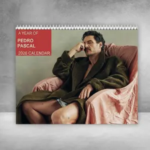 Pedro Pascal 2026 Wall Calendar Planner, Pedro Pascal Fan Gift for Fan Merchandise, Pedro Pascal Celebrity Merchandise, Unique Holiday Gift