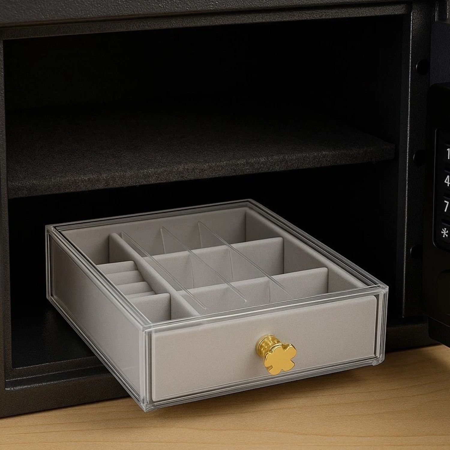 Home Collection Clear Acrylic Jewelry Drawer Organizer Box