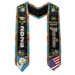 Custom Guatemalan American Flag Graduation Sash 2026, Personalized Guatemala Graduation Stole, Guatemalan Graduation 2026, Custom Graduation Stole
