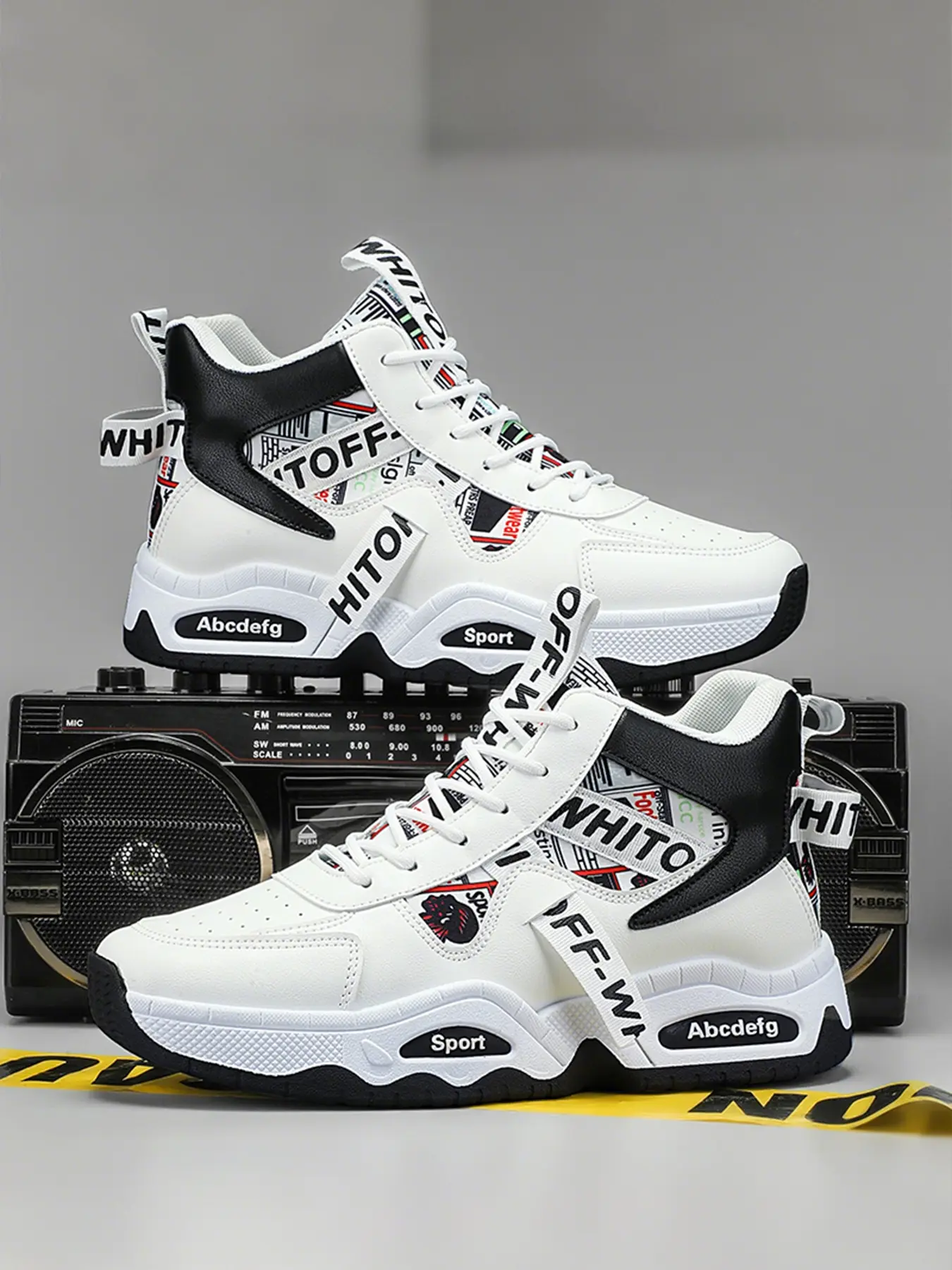 Men's Elevated High-Top Sneakers | Breathable Casual Shoes | Walking Shoes | Modern Platform Design | Thick Sole Sneakers | Trainer Sneaker