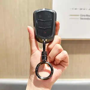 Car Key Case Shell Protector Compatible with 2014-2023 Cadillac ATS ATS-v CTS CT6 XTS XT5 XT4 XT6 SRX STS Escalade
