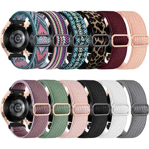 *WBA-XLL 12 Pack Stretchy Bands Compatible with Samsung Galaxy Watch 7 6 5 4 40mm 44mm Band, Galaxy 5 Pro 45mm, 6 Classic 47mm 43mm, 4 Classic 46mm 42mm, Active 2, 20mm Elastic Watch Strap for Women