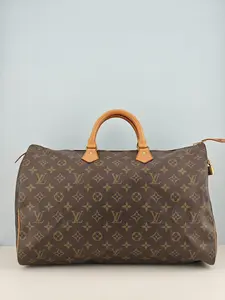 Pre-owned Monogram coated canvas Clutches & Wristlets Louis Vuitton Monogram Canvas Speedy 40 Handbag【MB1910】