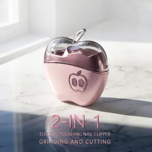 Automatic Electric Nail Clipper with NailPolisher - Safe, Quiet, Rechargeable Nail Trimmerwith LED Light & Nail File, Effortless Nail Cutter &File with Nails Scraps Storage, Traditional CuticsCleanser & Purple/White Manicure Care Tool, EasyCleansing