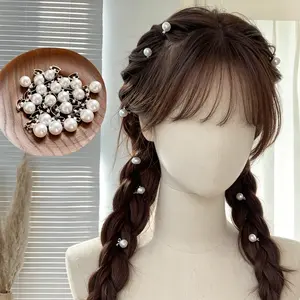 10-Piece Mini Pearl Hair Clips for Women and Girls, Elegant Bridal Hair Pins for Wedding and Party, Sweet Fairy Style Decorative Hair Grips for Braids and Updos