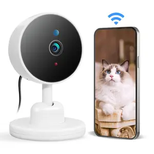 1080P Smart Indoor Security Camera,360°Pan&Tilt Surveillance,2.4G WiFi,Move Tracking,IR Night Vision,2-Way Audio, 24/7 Recording Elder/Pets/Baby Monitor/Security/Nanny Cam,Wall CCTV,IP Camera,Camera Systems,White Security Camera, Home Monitoring Camera