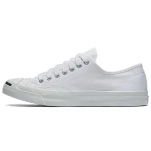 Converse Jack Purcell Lace-Up Low-Top Canvas Sneakers in White for Men and Women with Durable and Breathable Design