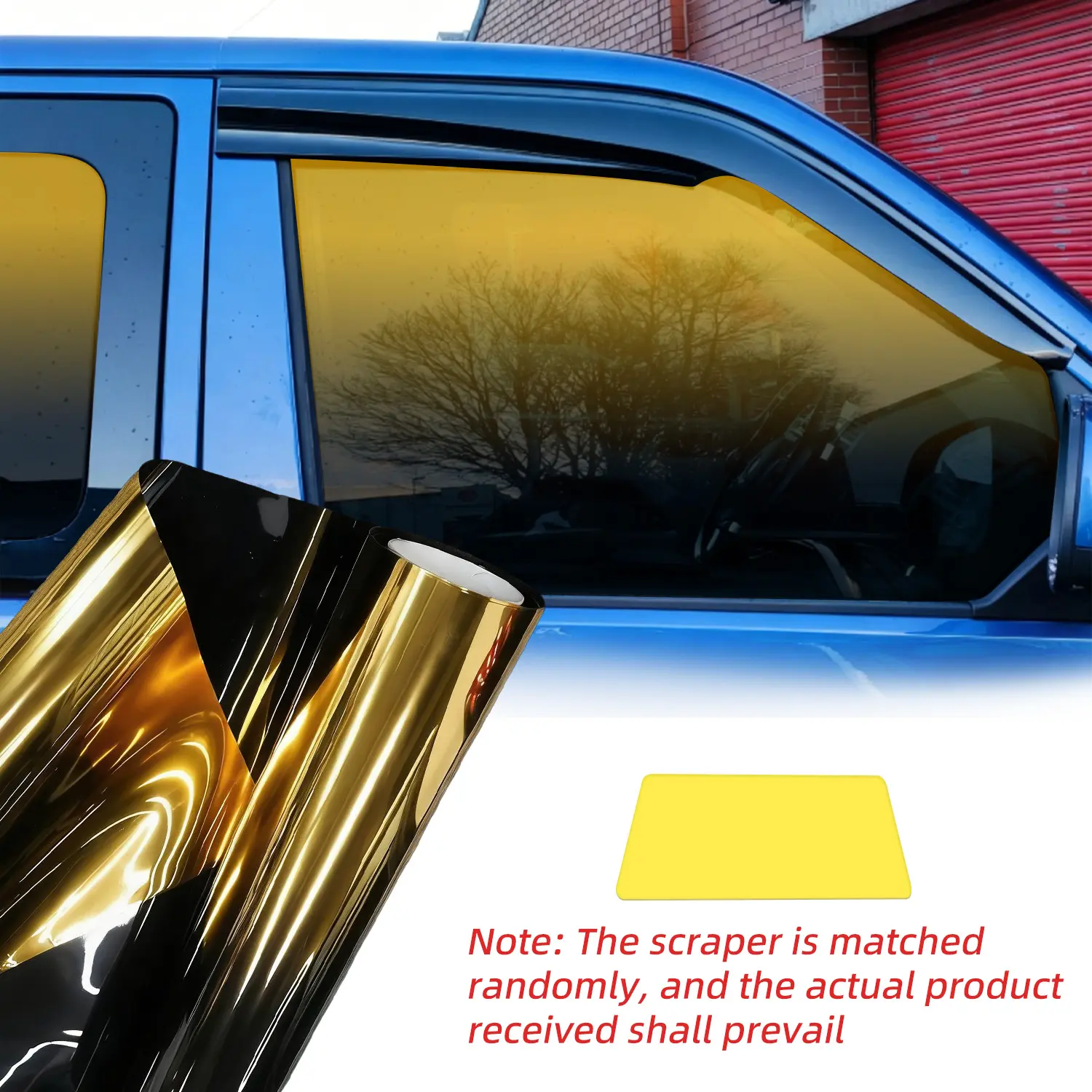 Car Exterior Window Tint Roll - 1.64ft x 9.84ft Tint for Car Windows, UV-Protective 2-Tone Gradient, Easy-Apply Visibility-Safe Covering, Windshield Sun Shade Auto Accessory (Outside Use)