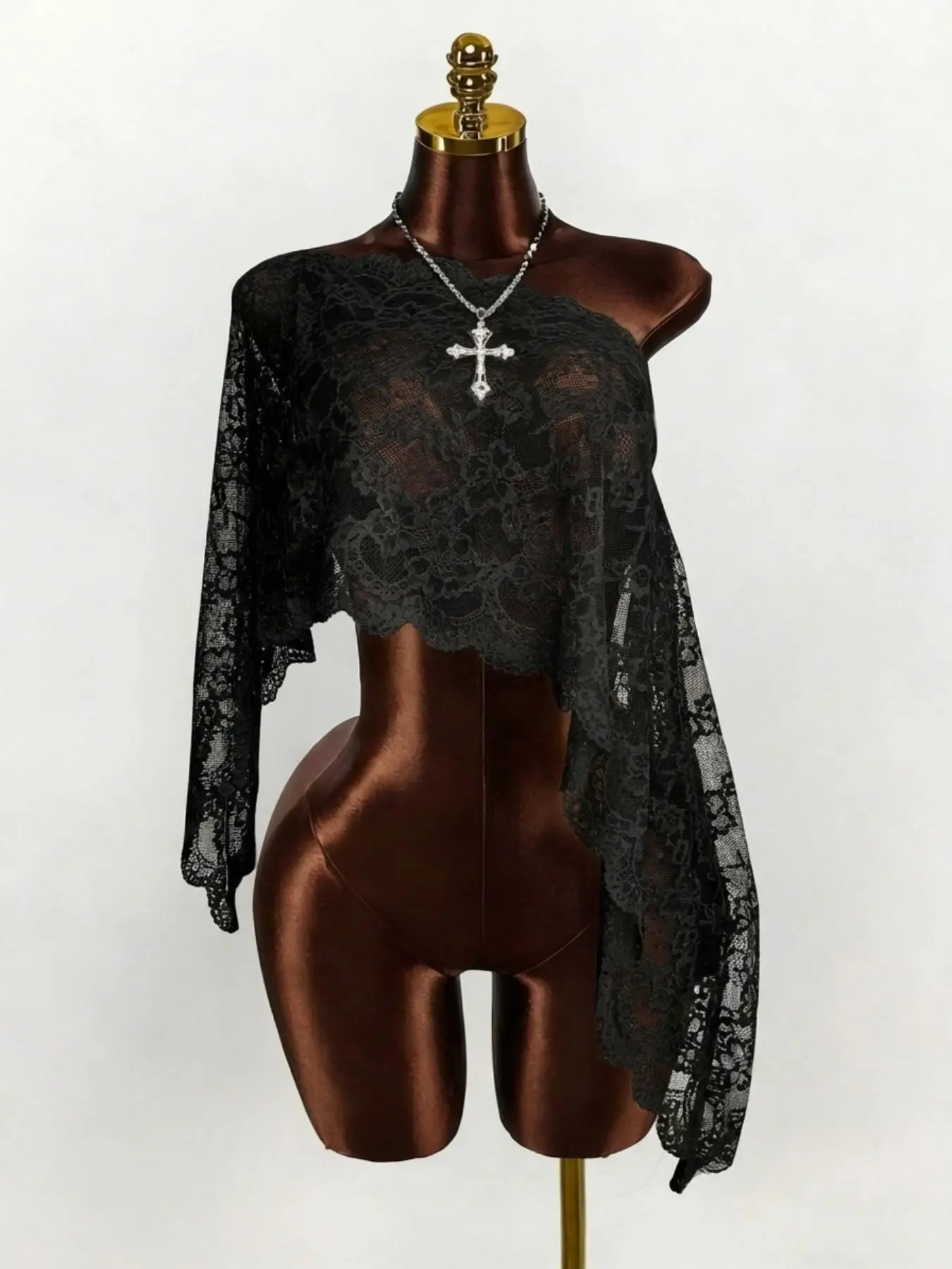 Women's Fashionable Summer Shawl, Loose Fit, Semi-Transparent Lace Fabric, Bohemian Style, Beach Wear, Summer, Vacation Dress, Beach Coverups, Casual Cover Up, Beachwear Cover Up