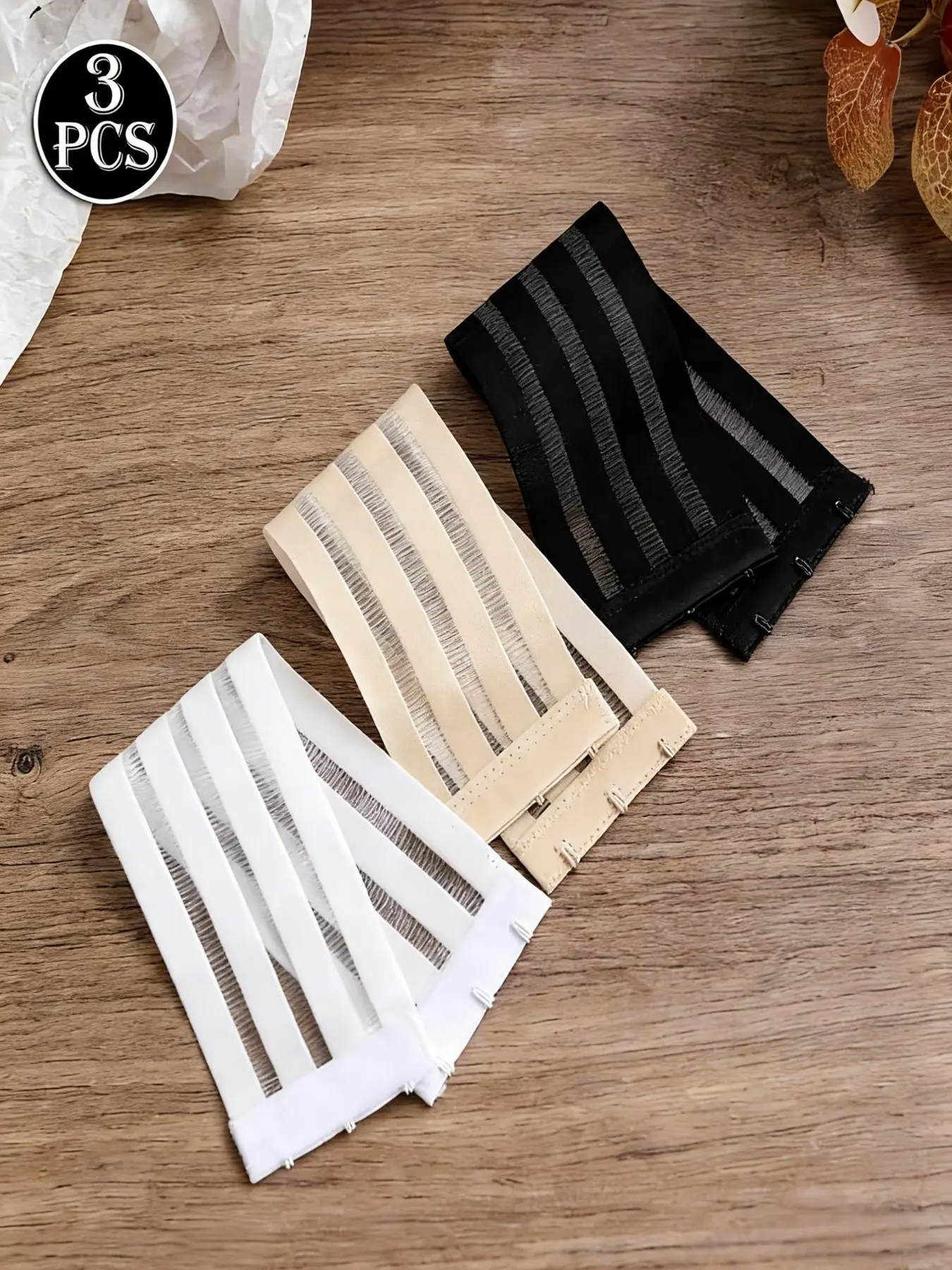 Women's Elastic Bra Extender Hook & Eye Closure, Adjustable Back Strap Buckle, 3-Row 4-Ring Design, Comfortable Fit Underwear Accessories, Bra Accessory, Adjustable Straps