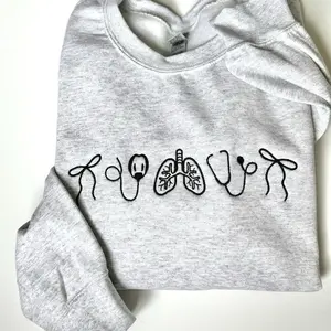 Respiratory therapy tech Icon crewneck embroidered respiratory doctor icons sweatshirt | Embroidered | gifts for respiratory MD