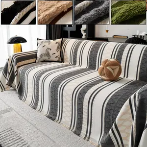 Chenille Sofa Cover for All Seasons, Non-Regular Design High-Quality Slipcovers for Leather Sofas, Versatile Cushion Protector, Universal Sofa Protector