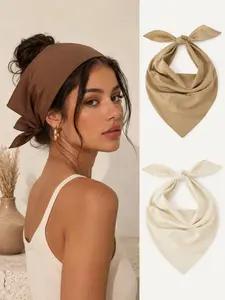 Boho 3-Pack Triangular Headband Set, Lightweight Solid Color Hair Accessories, Summer Photoshoots, Outdoor Sun Protection, Daily Styling, Boho Headbands