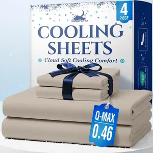 SLEEPHORIA 3/4 PC Cooling Sheets - BreezeWeave Bed Sheets for Hot Sleepers & Deep, Cool Rest - Cloud Soft, Silky Smooth, 16 in Deep Pocket, Ultra Durable SLEEPHORIA 3/4 PC Cooling Sheets - BreezeWeave Bed Sheets for Hot Sleepers & Deep, Cool Rest - Cloud Soft, Silky Smooth, 16 in Deep Pocket, Ultra Durable