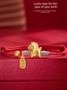 Handmade String Bracelet Gift, Year of Horse Good Luck Charm, New Year Handcrafted Accessory, Perfect Present for Loved Ones